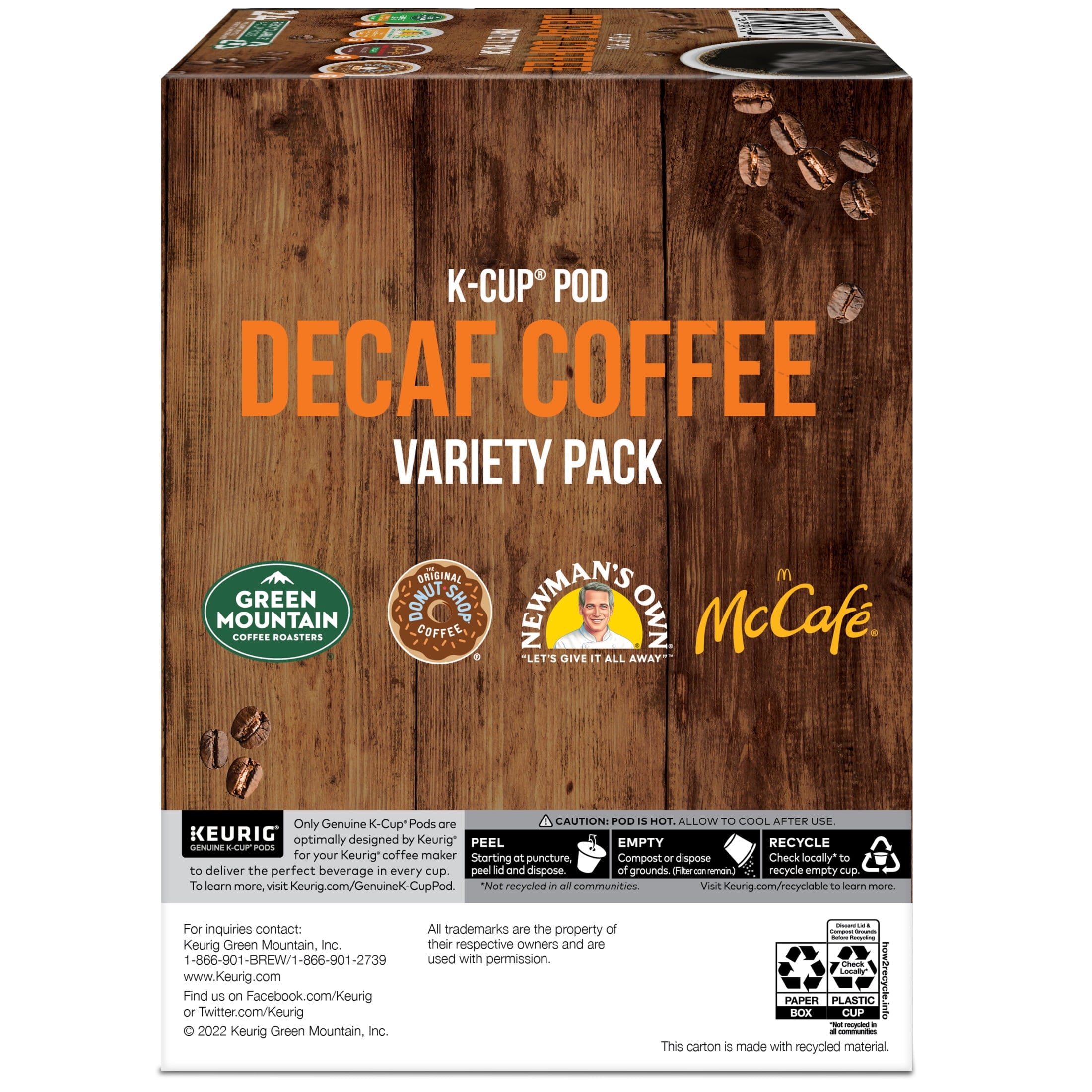 Keurig - Decaf Coffee Variety Pack K-Cup Coffee Pods, 24 Count