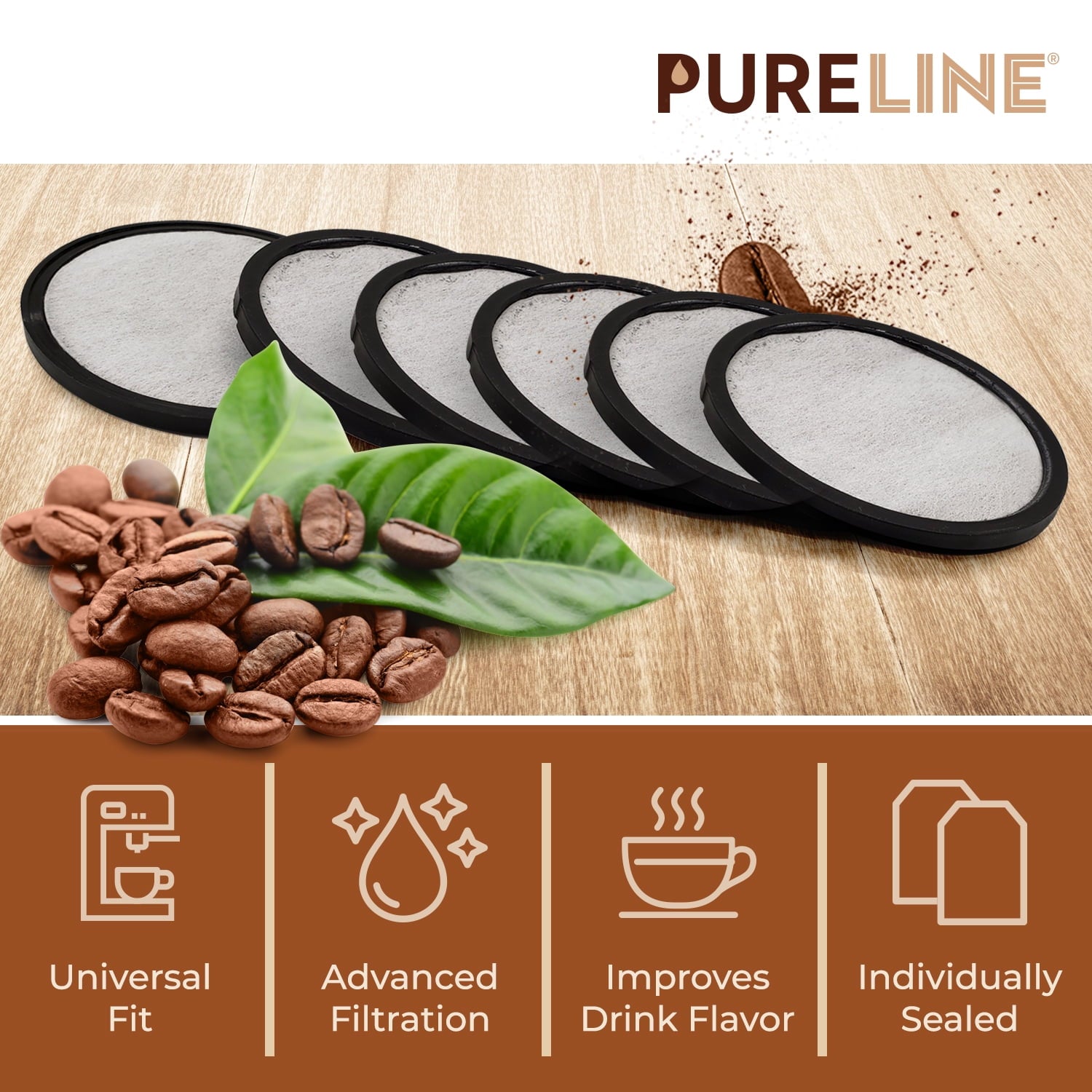 Mr. Coffee Water Filter with Advanced Filtration by PURELINE. Compatible with all Mr. Coffee Machines. (12 Pack)
