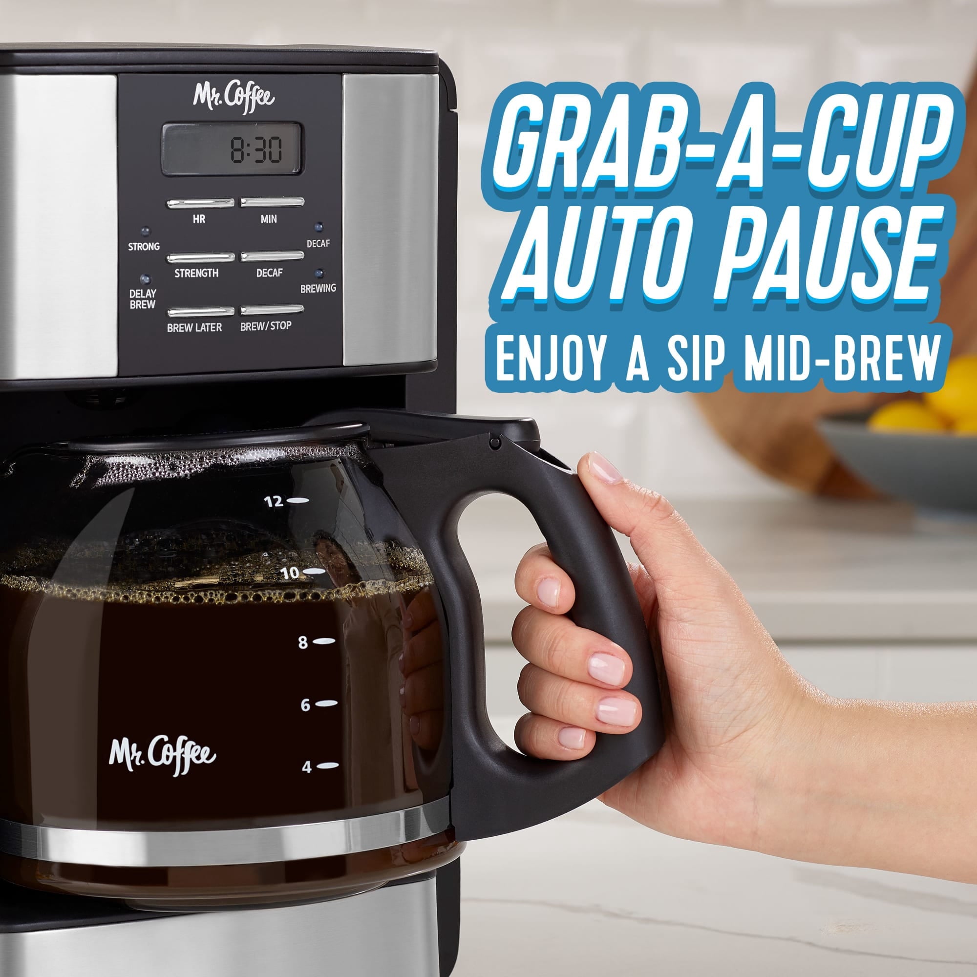 Mr. Coffee 12 Cup Programmable Coffee Maker with 3 Ways to Brew System