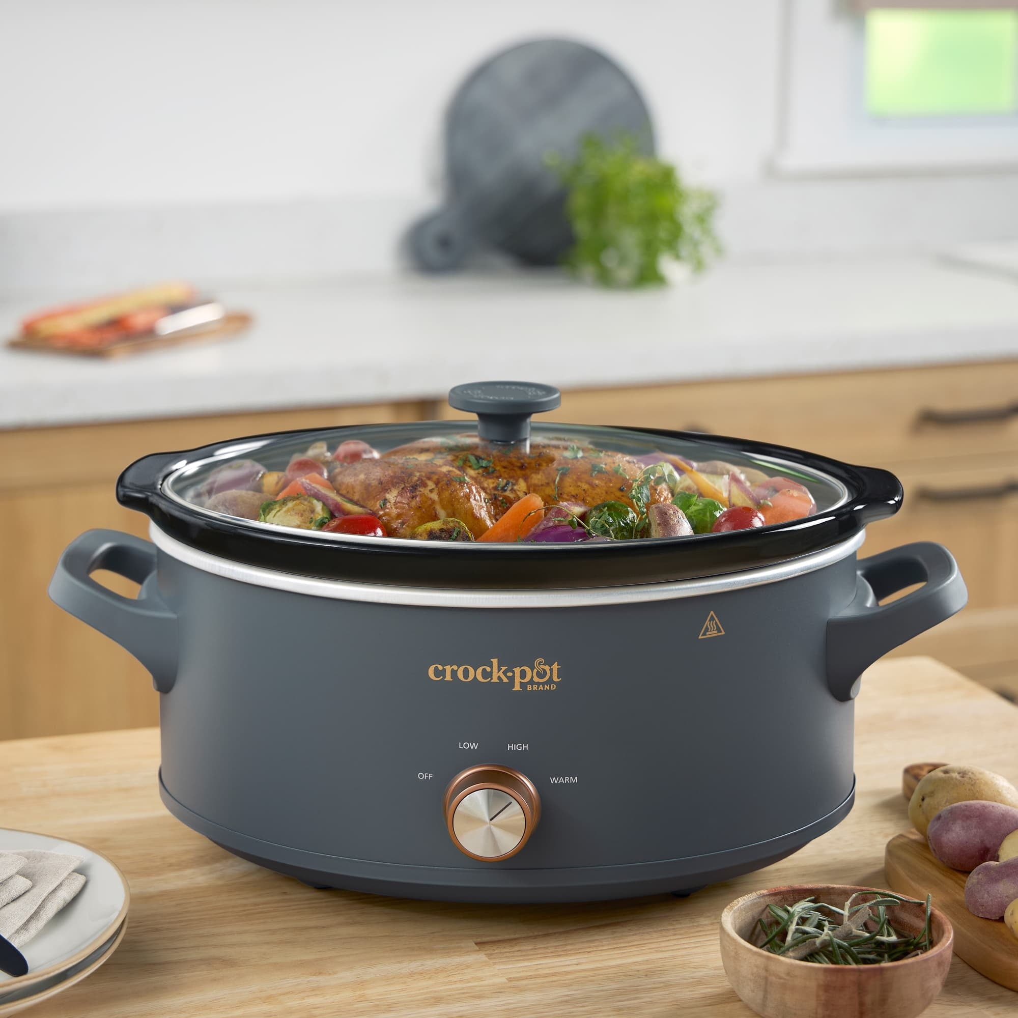 Crock-Pot Manual 7-Quart Slow Cooker - Mussel Grey