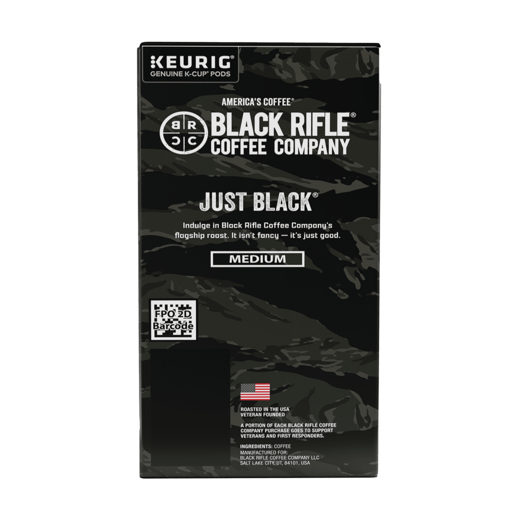 Black Rifle Coffee Company Just Black Keurig K-Cup Pods - Medium Roast, 22 Count