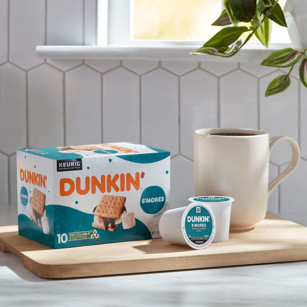 Dunkin’ S’mores Artificially Flavored Coffee - Medium Roast, Keurig K Cup Pods, 10 Count Box