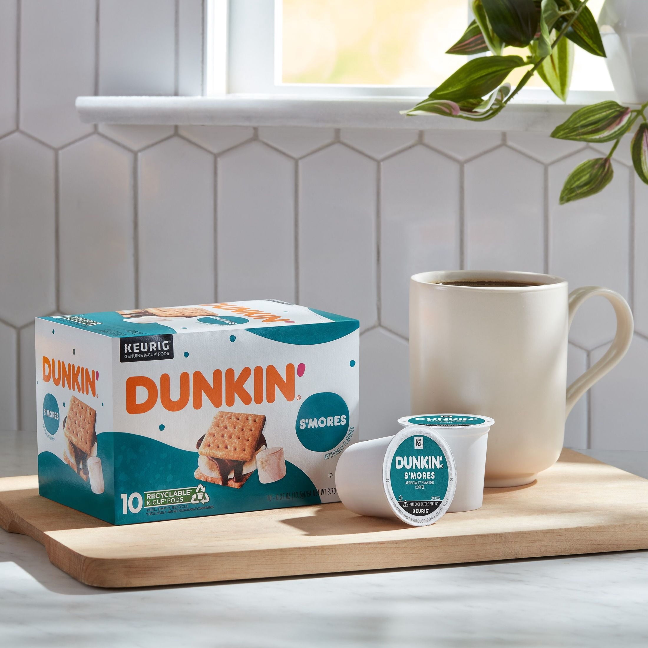 Dunkin’ S’mores Artificially Flavored Coffee - Medium Roast, Keurig K Cup Pods, 10 Count Box
