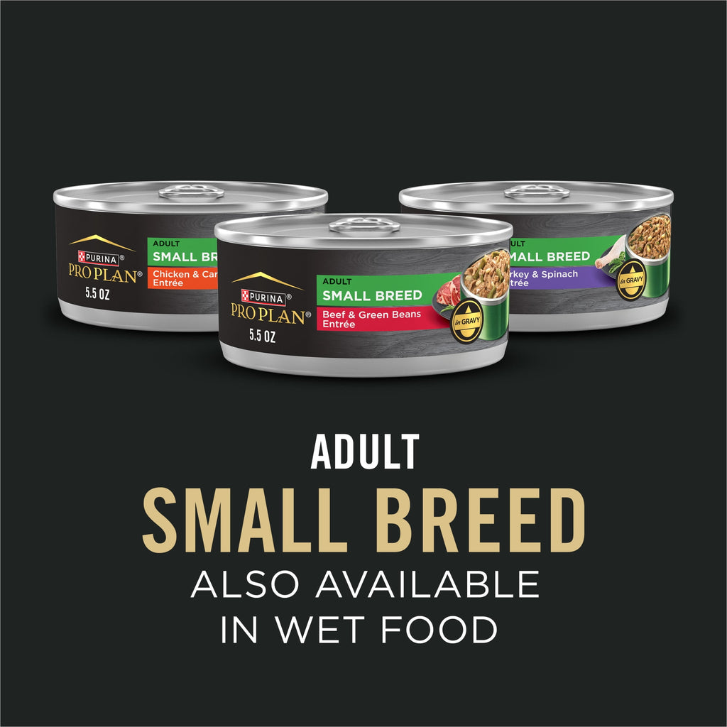 Purina Pro Plan Small Breed Dog Food With Probiotics for Dogs - Shredded Blend Chicken & Rice Formula, 6 lb. Bag