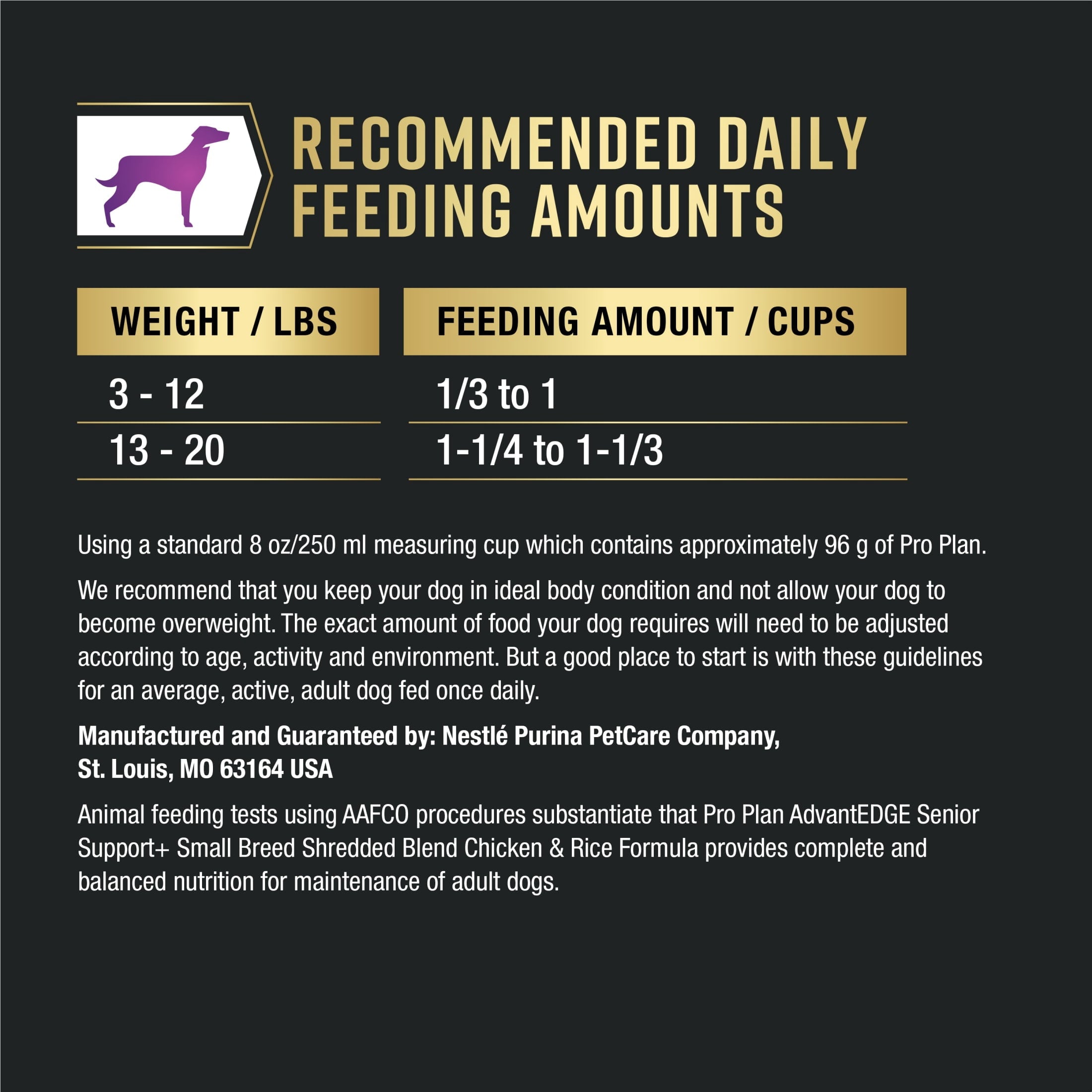 Purina Pro Plan AdvantEDGE Small Breed Senior Support Plus Chicken and Rice Formula Shredded Blend Dry Dog Food for Senior Dogs - 3.5 lb Bag