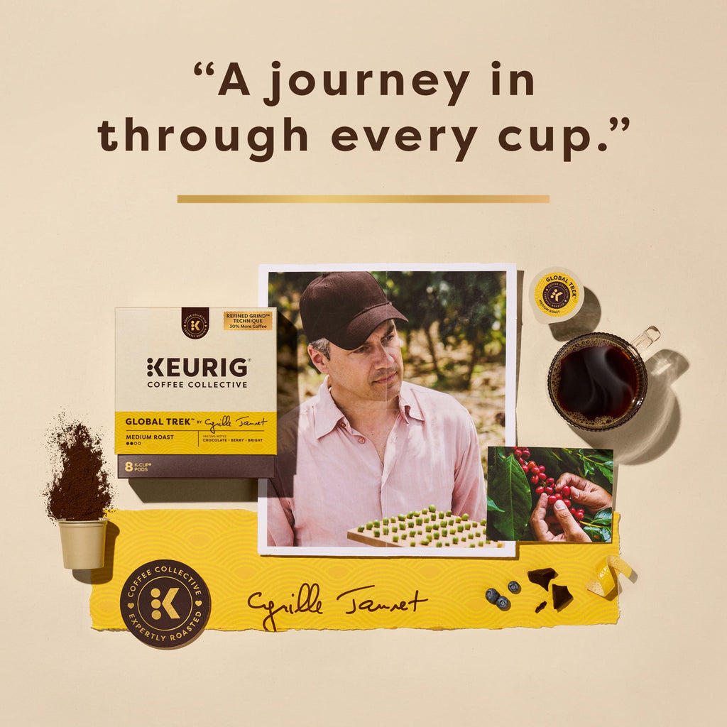 Keurig Coffee Collective - Global Trek by Cyrille Jannet, Medium Roast K-Cup Coffee Pods, 8 Count