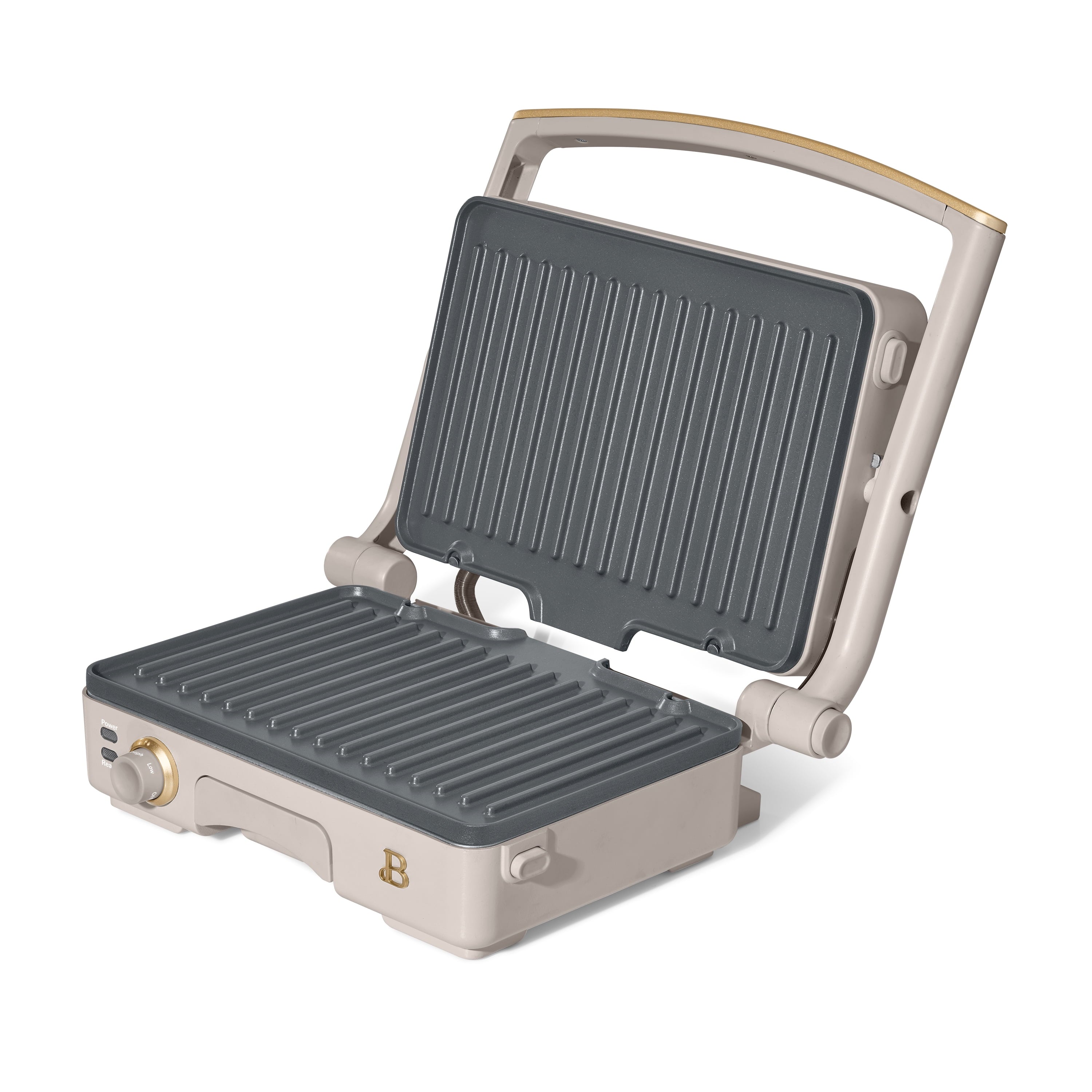Beautiful 2-in-1 Panini Press & Grill with Detachable Plates - Porcini by Drew Barrymore