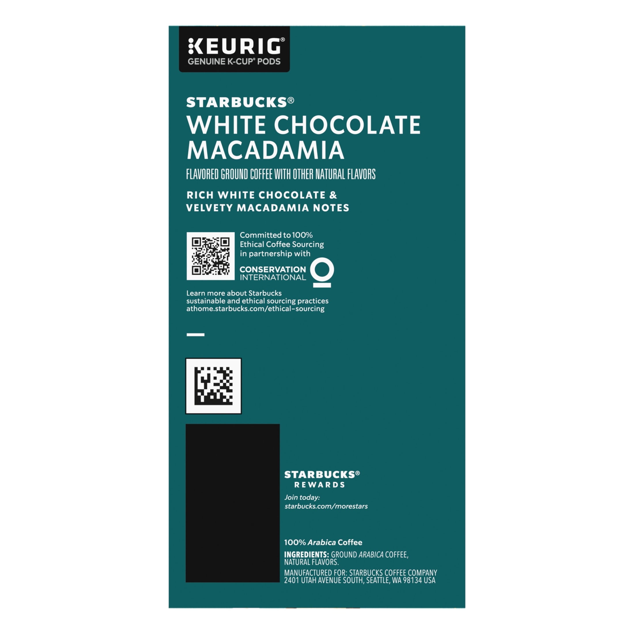Starbucks White Chocolate Macadamia Flavored Coffee - Keurig K-Cup Coffee Pods, 100% Arabica, 22 Count