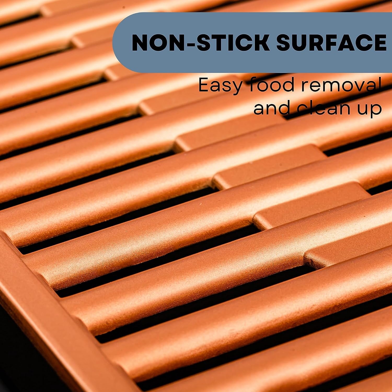 OVENTE Electric Indoor Grill - 15x10 Inch Non-Stick Plate, Copper GD1510NLCO - 1200W Fast Heat Up Power, Adjustable Temperature, Removable and Dishwasher Safe Grilling and Drip Tray