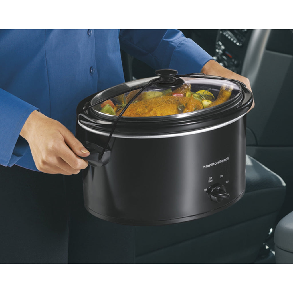 Hamilton Beach 5 Qt Slow Cooker - Stoneware Crock with Removable Pot, Black
