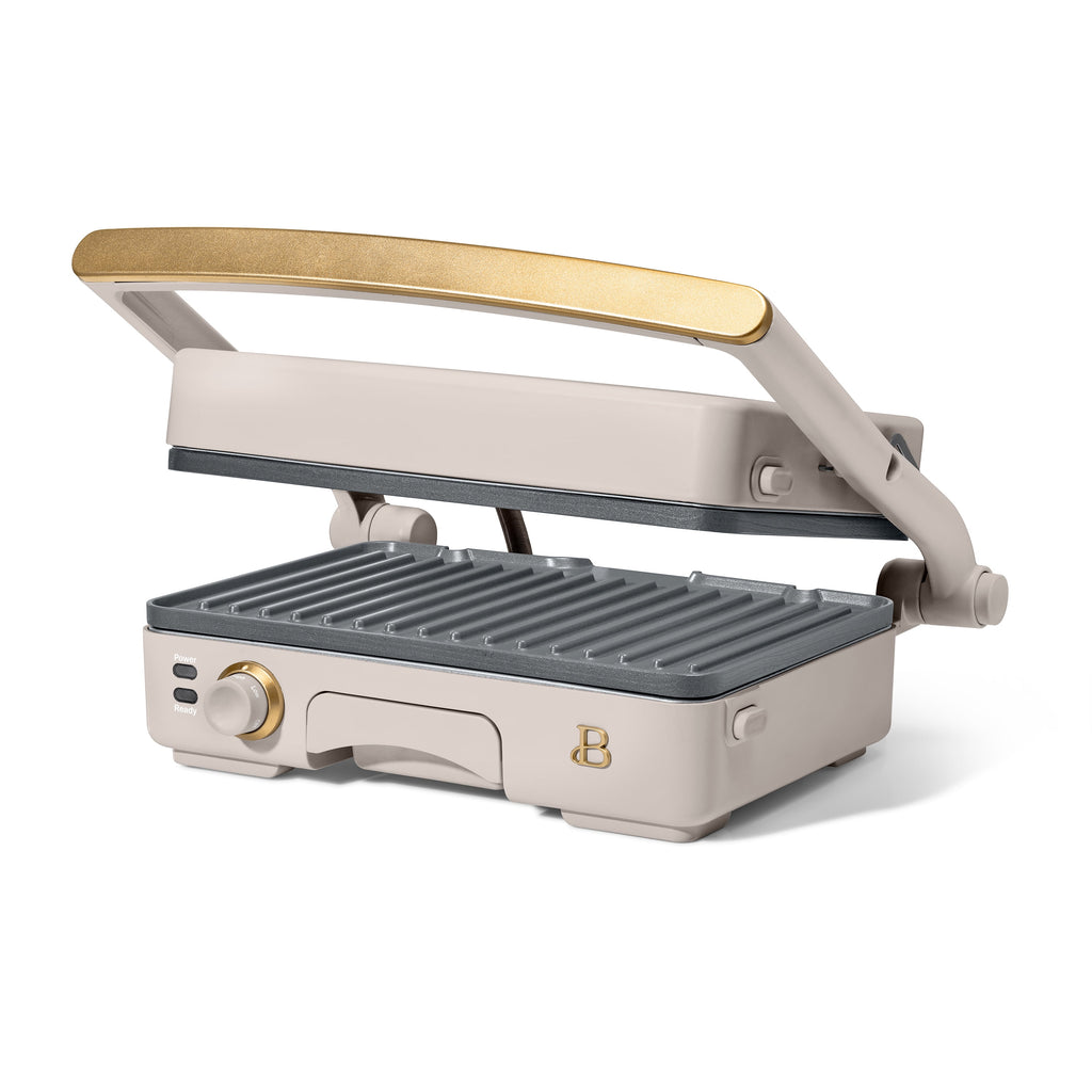 Beautiful 2-in-1 Panini Press & Grill with Detachable Plates - Porcini by Drew Barrymore