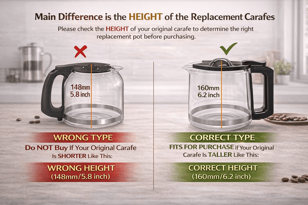 12 Cup Coffee Carafe Replacement Compatible with Mr. Coffee – Fits RF - LM, PC, SC Series – Glass Coffee Pot, Easy Pour, Heat Resistant