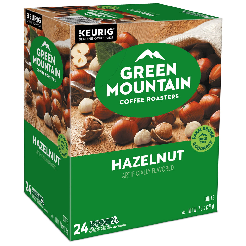 Green Mountain Coffee Hazelnut Flavored K-Cup Pods - Light Roast, 24 Count for Keurig Brewers