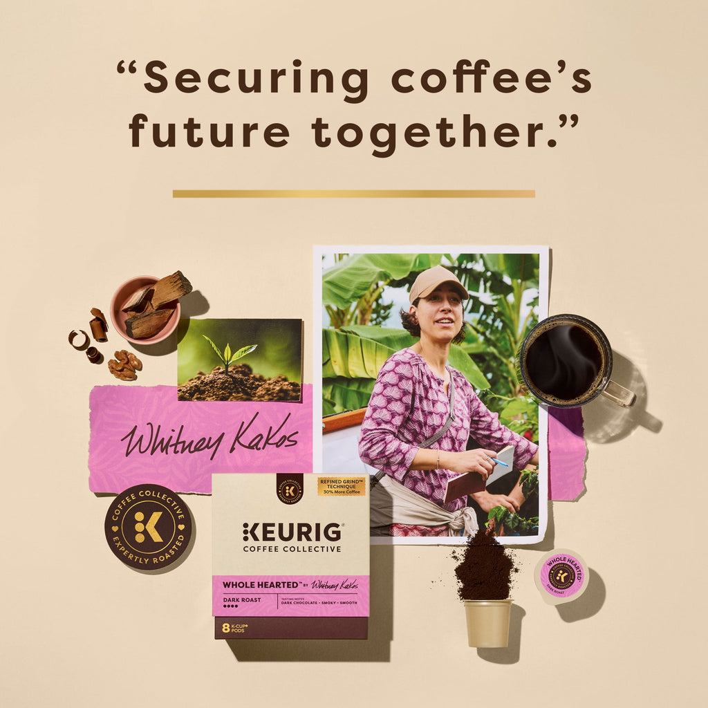 Keurig Coffee Collective - Whole Hearted by Whitney Kakos, Dark Roast K-Cup Coffee Pods, 8 Count