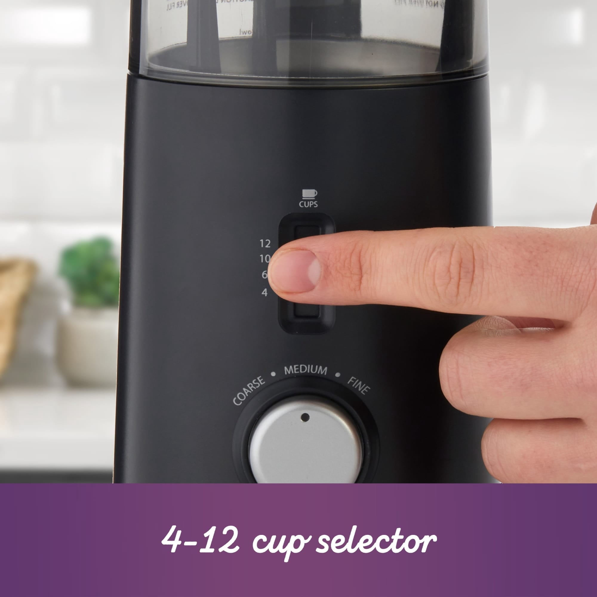 Mr. Coffee Multi-Grind 12 Cup Automatic Coffee Grinder - Chamber Cleaning System - 5 Grind Settings - Auto Shutoff