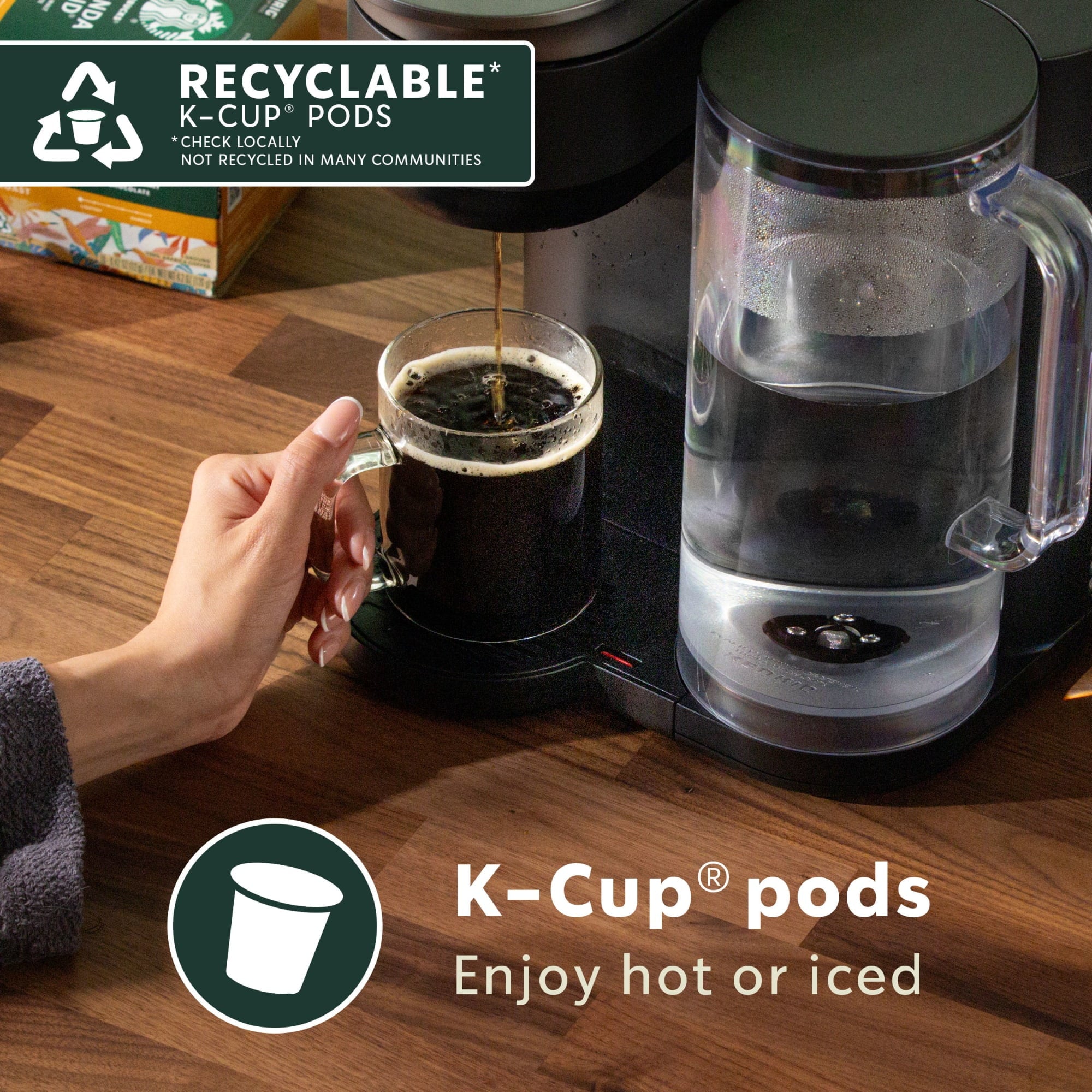 Starbucks K-Cup Coffee Pods - Starbucks Blonde Espresso Roast Hot or Iced Coffee, 22 Keurig Pods 8.9 oz