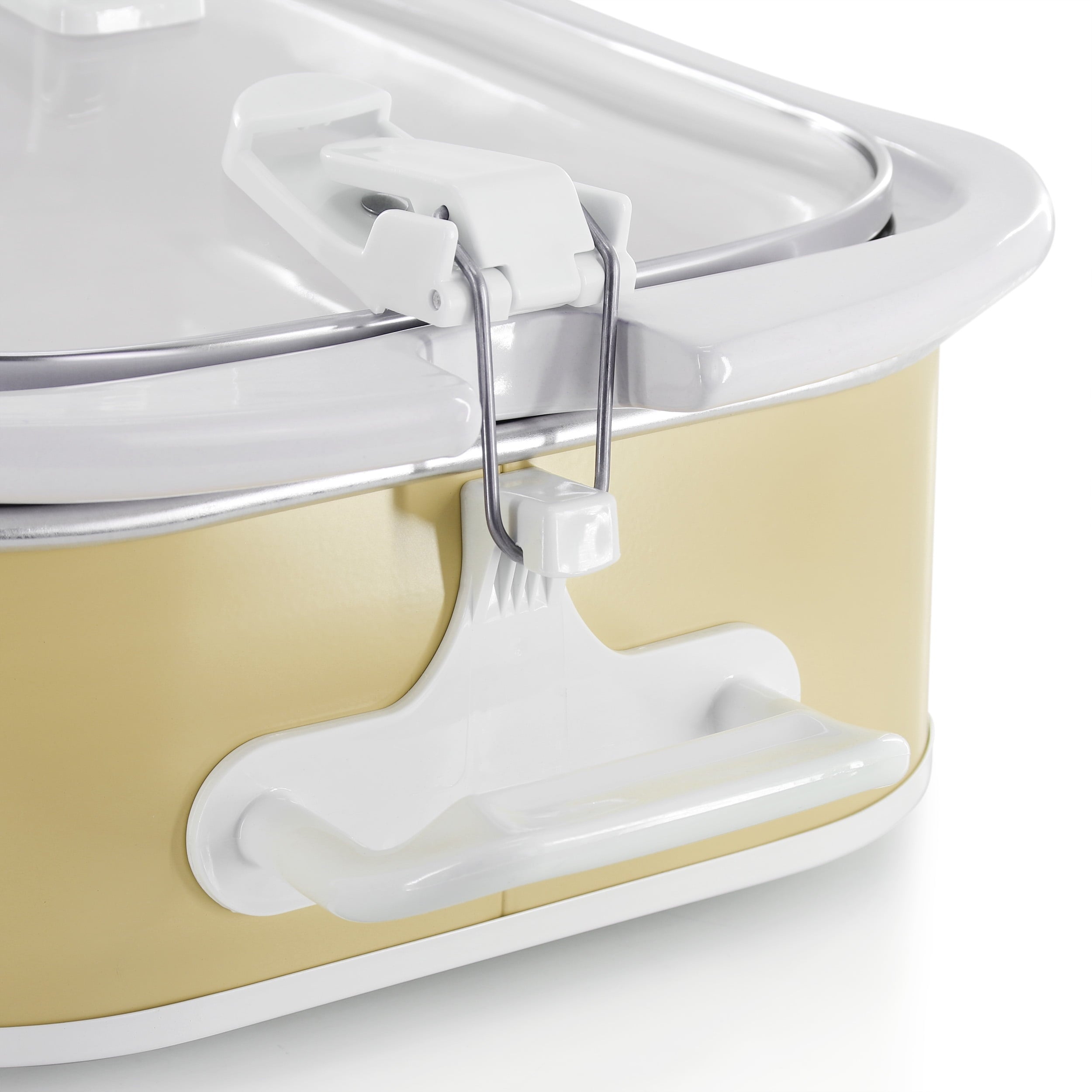MegaChef 3.5 Quart Casserole Slow Cooker with 3 Temperature Settings (Cream)