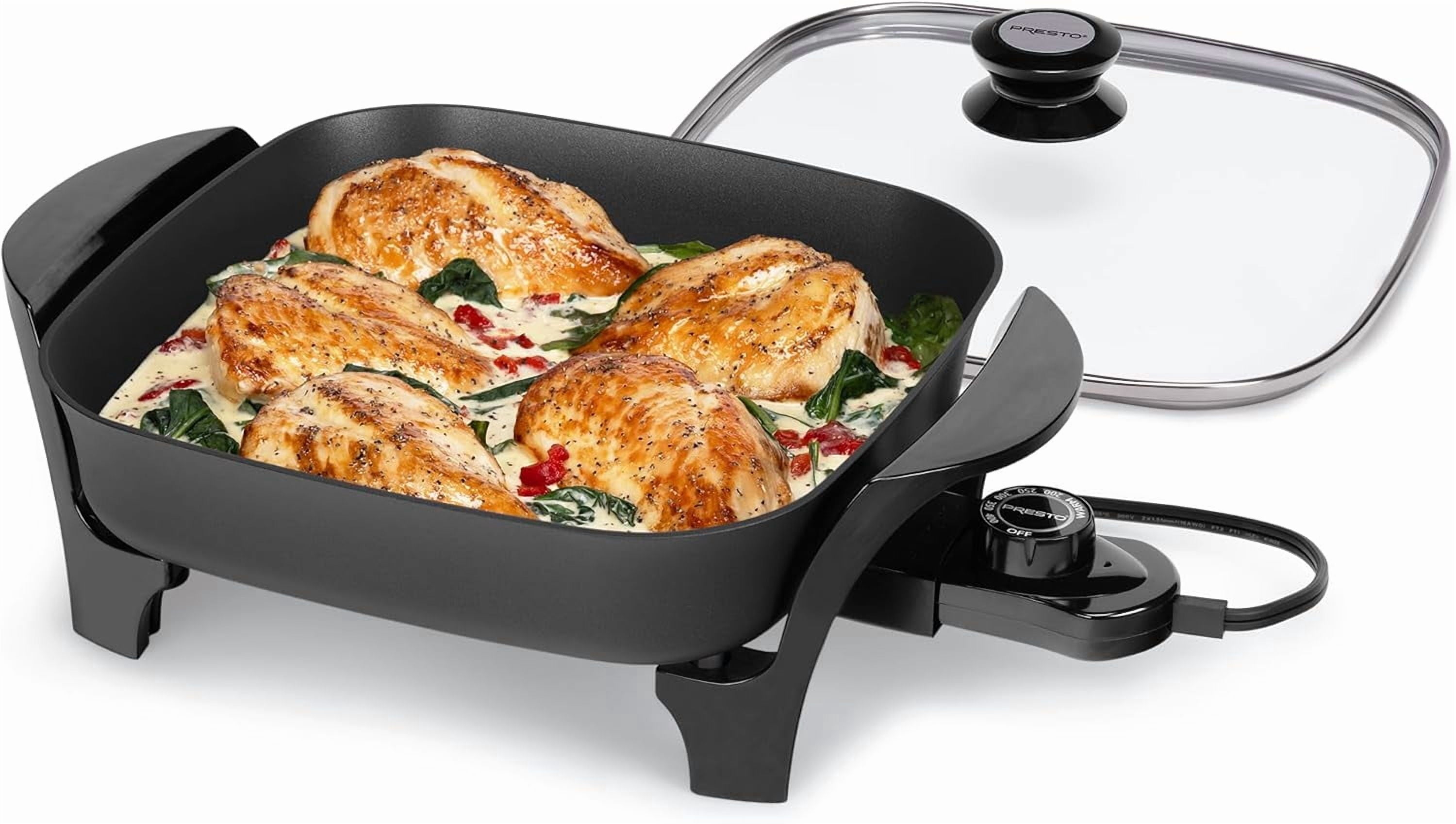 Presto 11 inch Electric Skillet w/glass lid