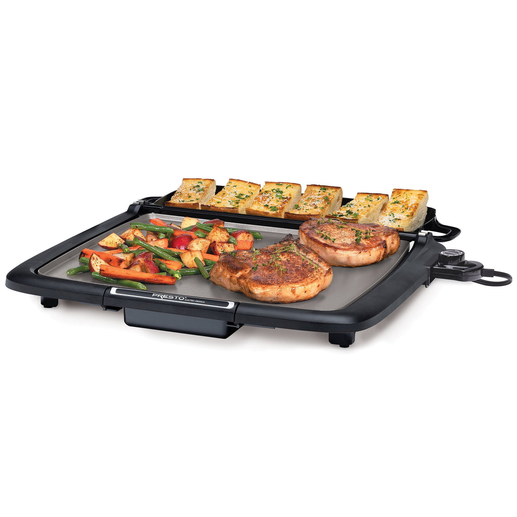 Presto Ceramic Nonstick Electric Griddle/Warmer Plus with Multifunction Tray