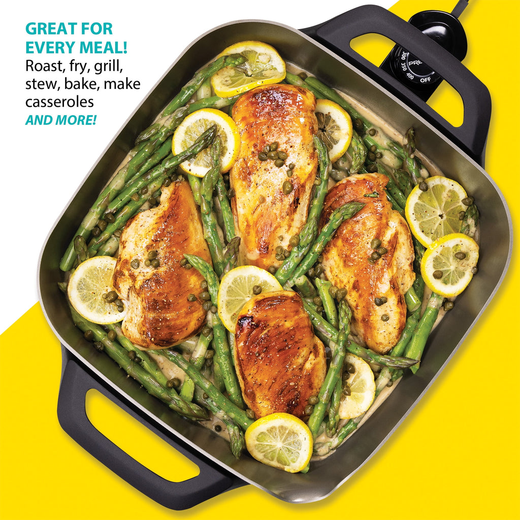 Presto 12-inch Ceramic Electric Skillet with Glass Cover