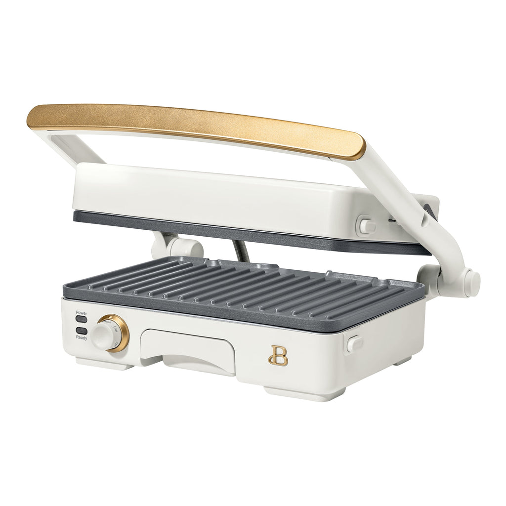 Beautiful 2-in-1 Panini Press & Grill - White Icing by Drew Barrymore