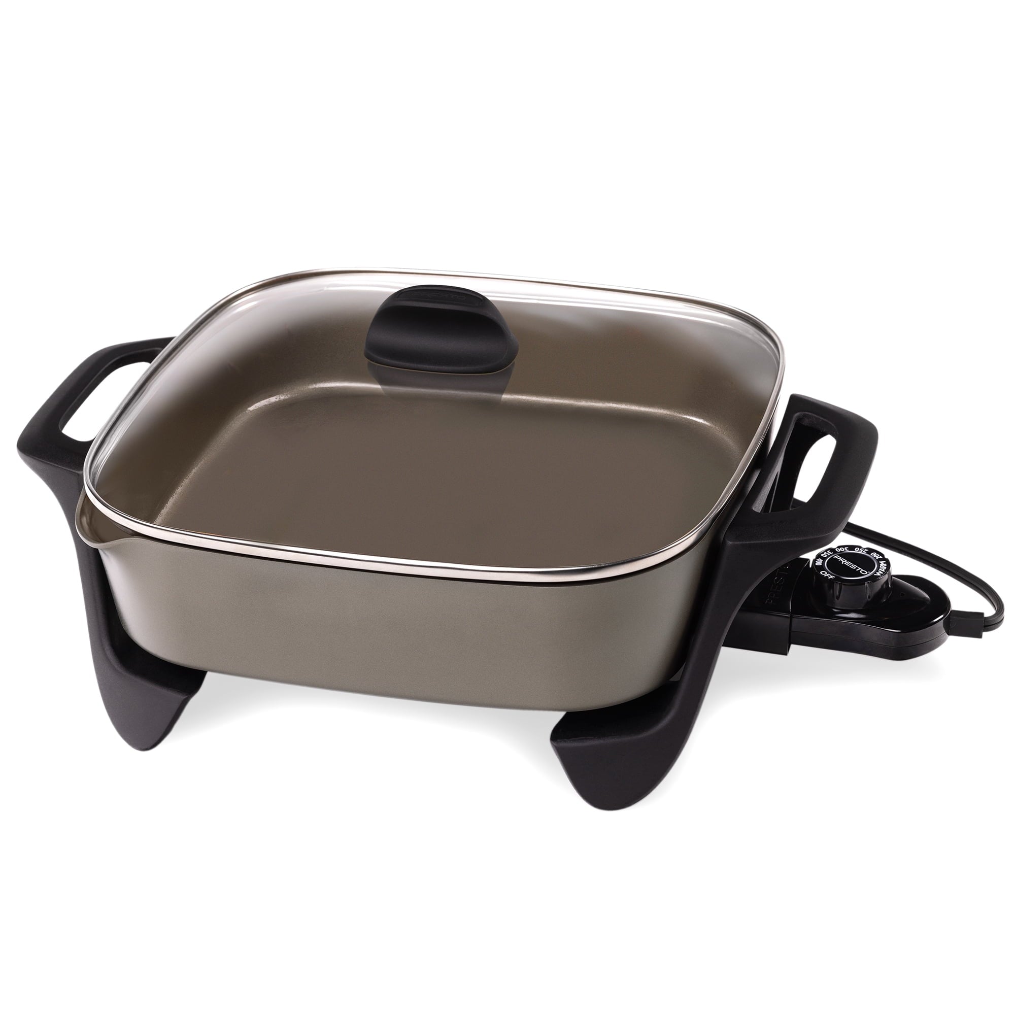 Presto 12-inch Ceramic Electric Skillet with Glass Cover