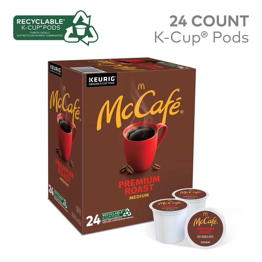 McCafe Premium Roast Coffee K-Cup Coffee Pods - Medium Roast, 24 Count For Keurig Brewers - 4-Pack