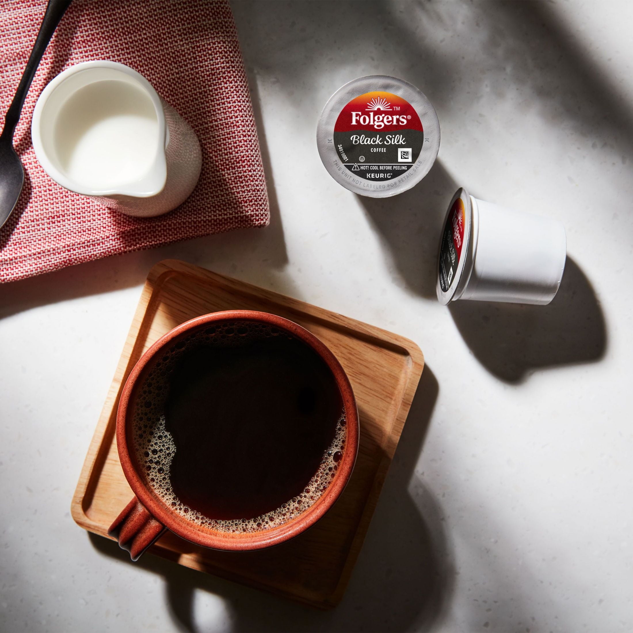 Folgers Black Silk - Dark Roast Coffee, Keurig K Cup Pods, 60 Count Box