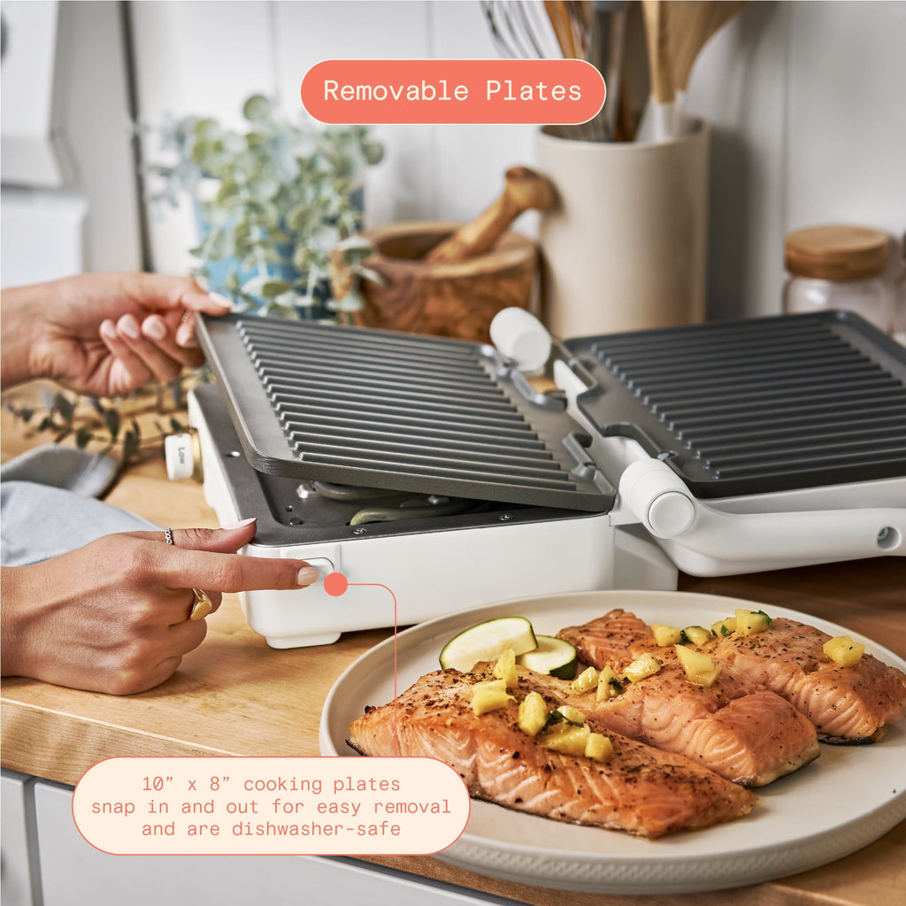 Beautiful 2-in-1 Panini Press & Grill - White Icing by Drew Barrymore