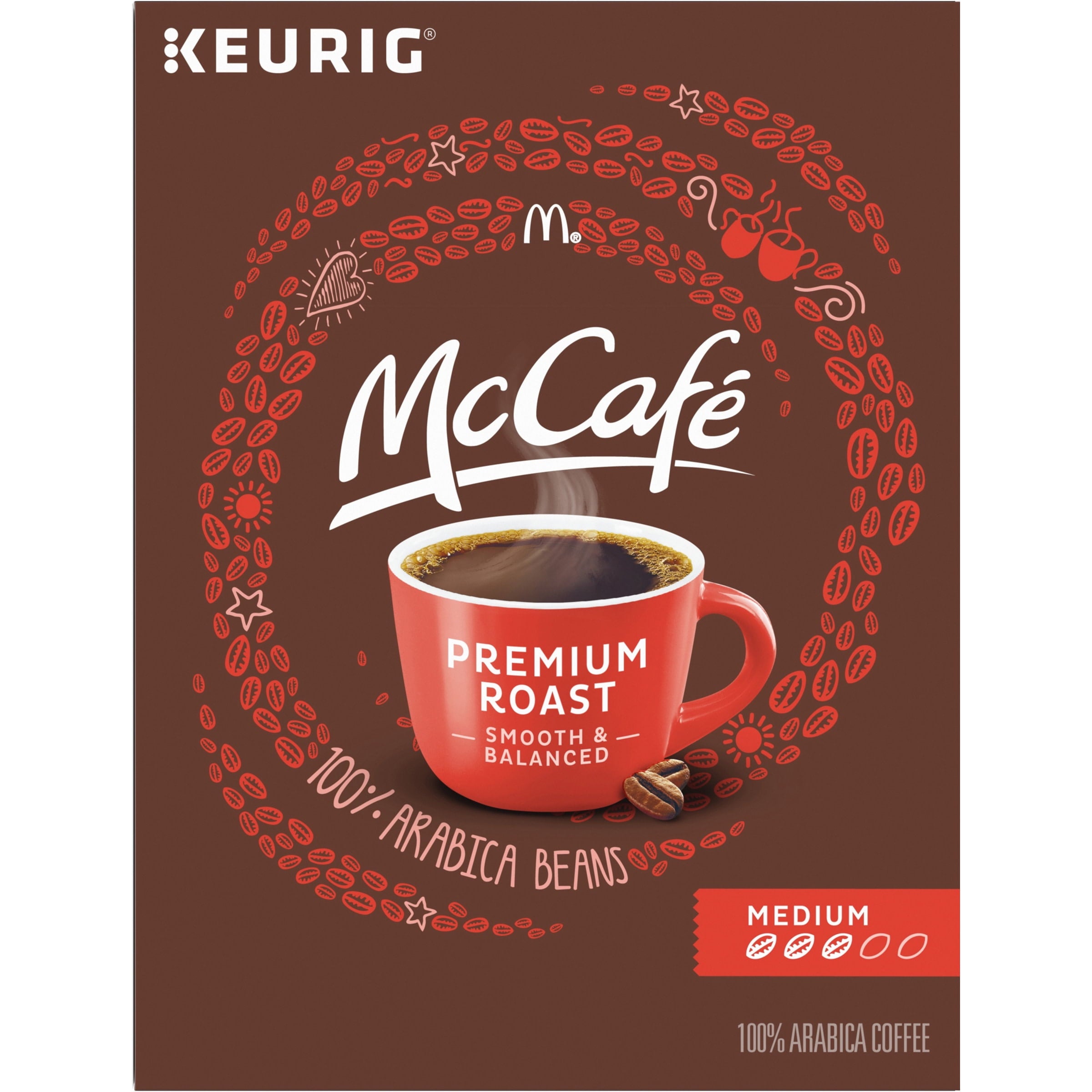 McCafe Premium Roast Coffee K-Cup Coffee Pods - Medium Roast, 24 Count For Keurig Brewers - 4-Pack
