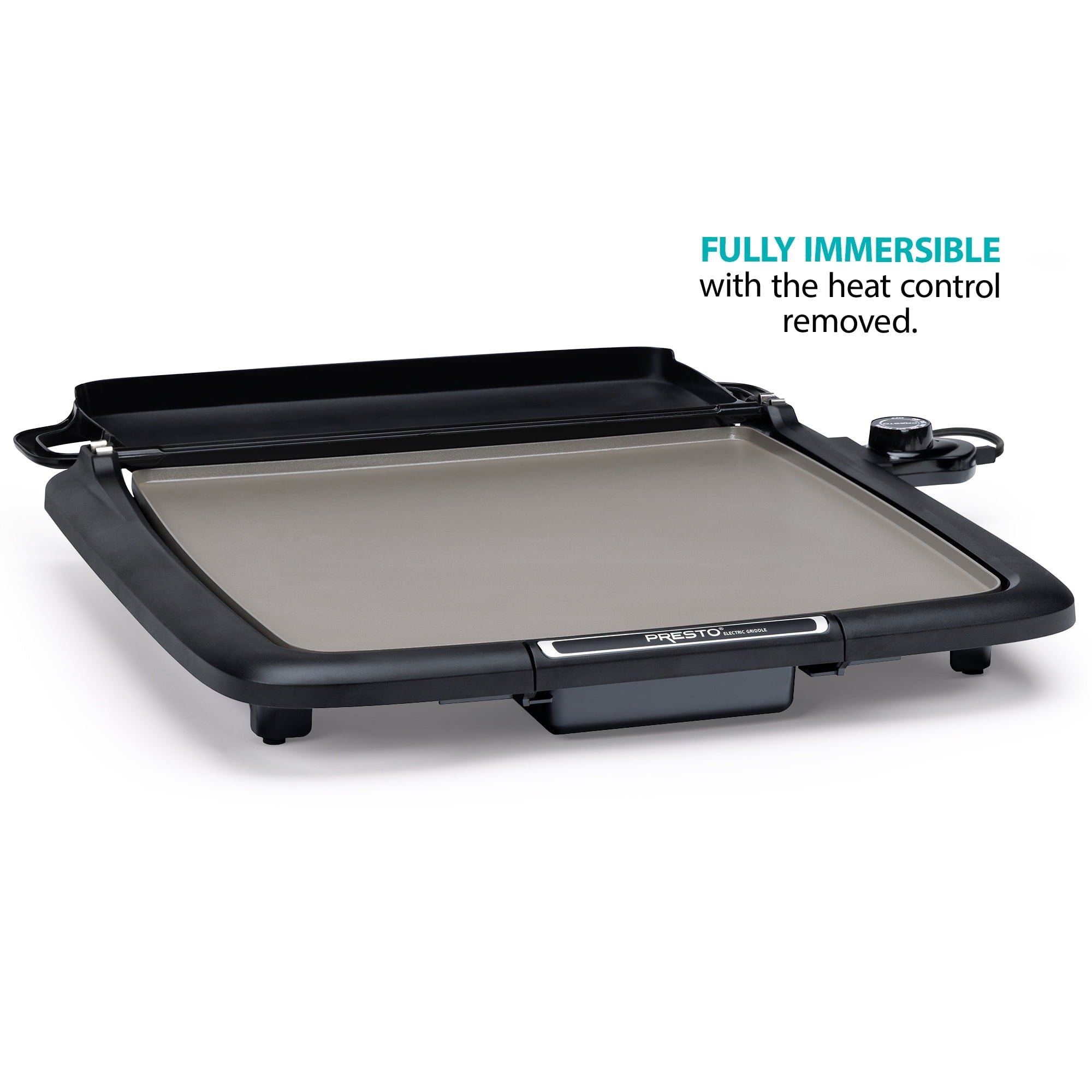 Presto Ceramic Nonstick Electric Griddle/Warmer Plus with Multifunction Tray