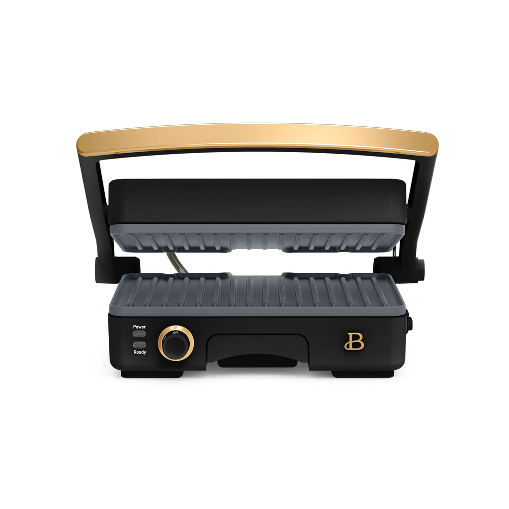 Beautiful 2-in-1 Panini Press & Grill with Detachable Plates - Black Sesame by Drew Barrymore