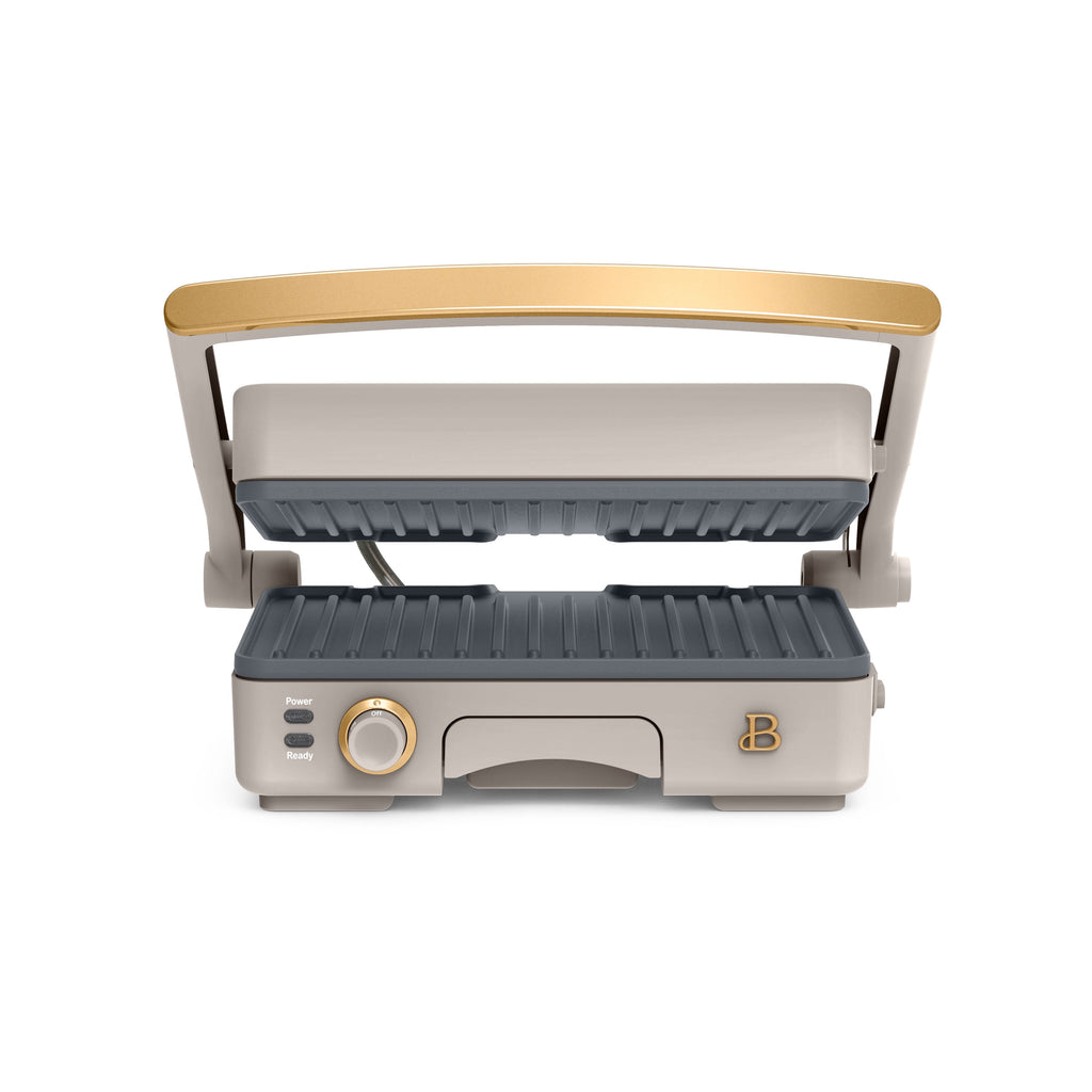 Beautiful 2-in-1 Panini Press & Grill with Detachable Plates - Porcini by Drew Barrymore