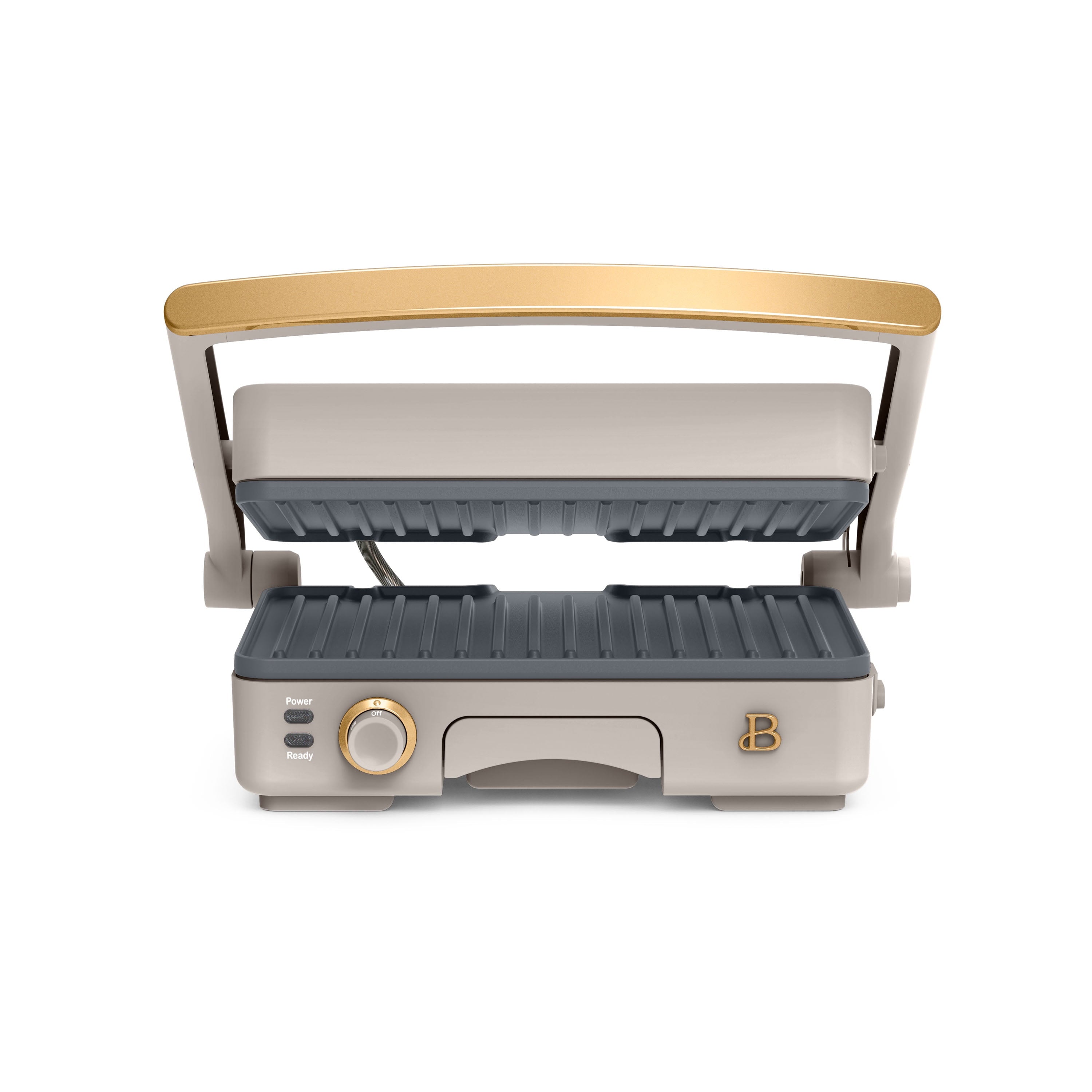 Beautiful 2-in-1 Panini Press & Grill with Detachable Plates - Porcini by Drew Barrymore