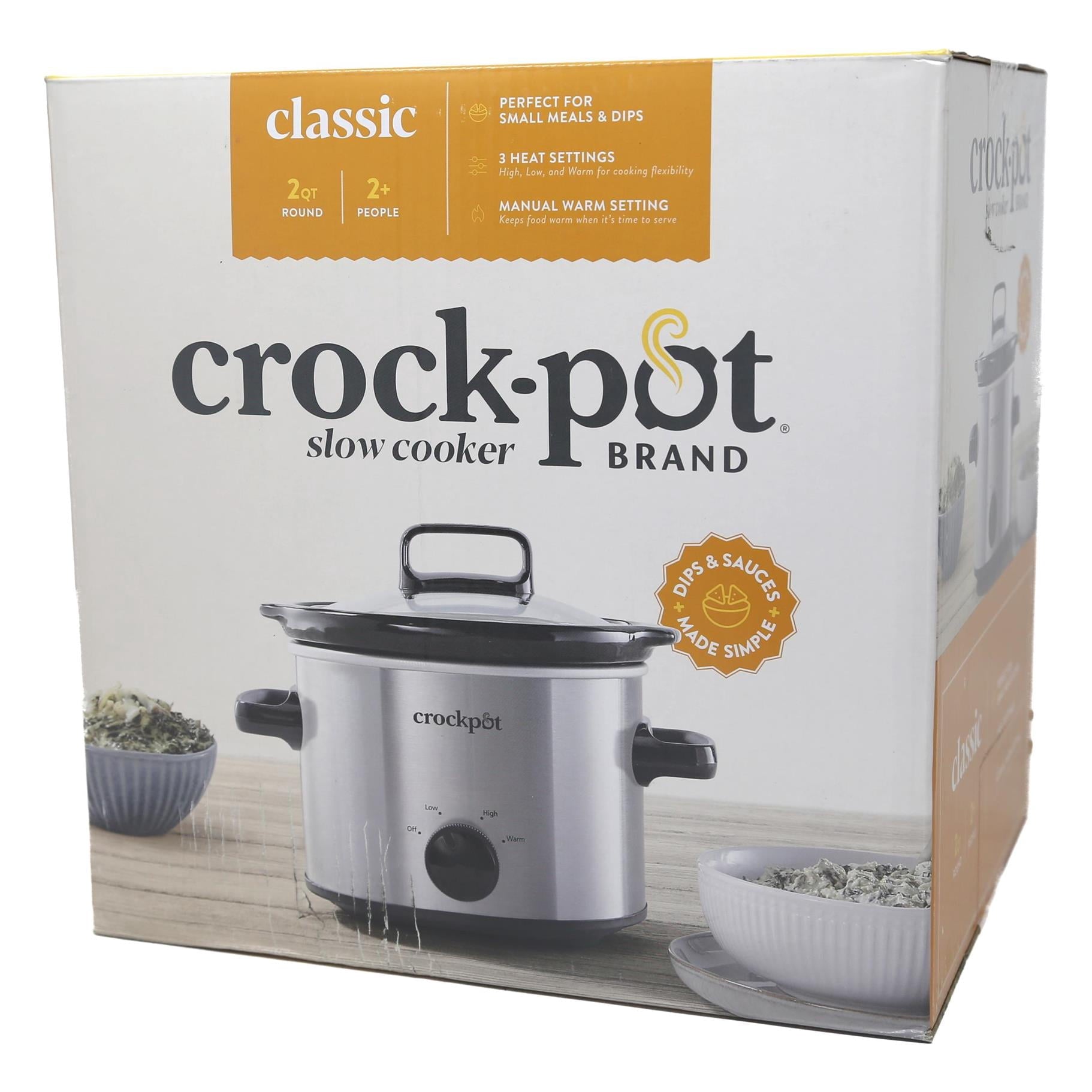 Crock-Pot 2-Quart Classic Slow Cooker - Small Slow Cooker, Stainless Steel