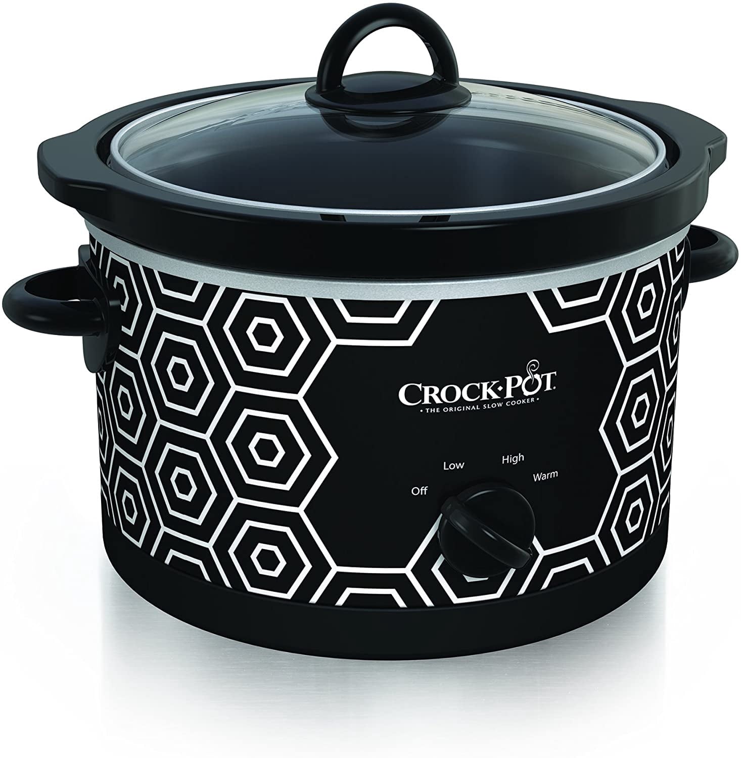 Crock-Pot 4.5-Quart Slow Cooker - Manual, Black/White Pattern