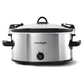 Crock-Pot Cook & Carry 6-Quart Oval Portable Manual Slow Cooker Stainless Steel SCCPVL600S