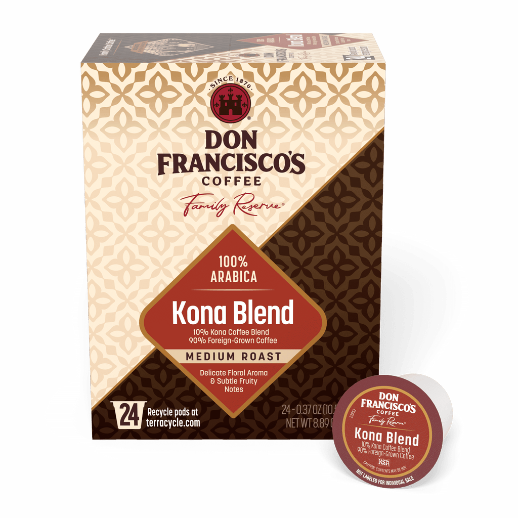 Don Francisco's Kona Blend Medium Roast K-Cup Coffee Pods - 24 Count, Compatible with Keurig Brewers, Recyclable Through TerraCycle