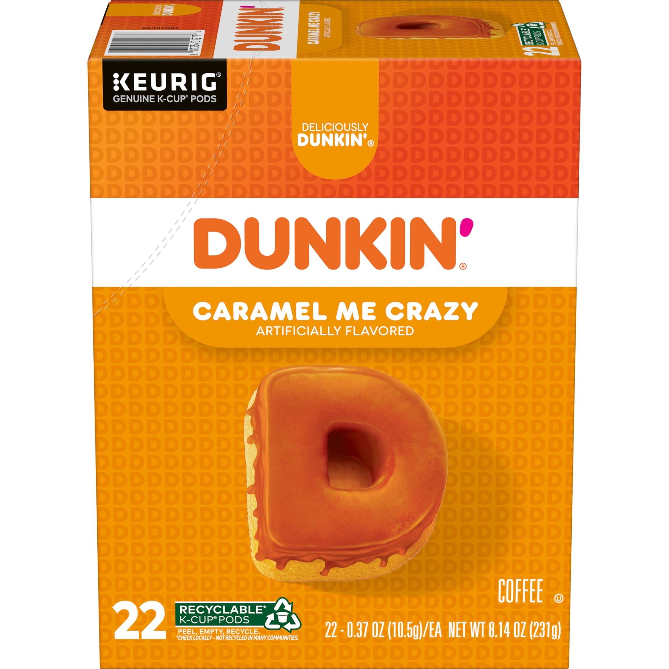 Dunkin’ Caramel Me Crazy Coffee - Keurig K-Cup Pods, 22 Count Box