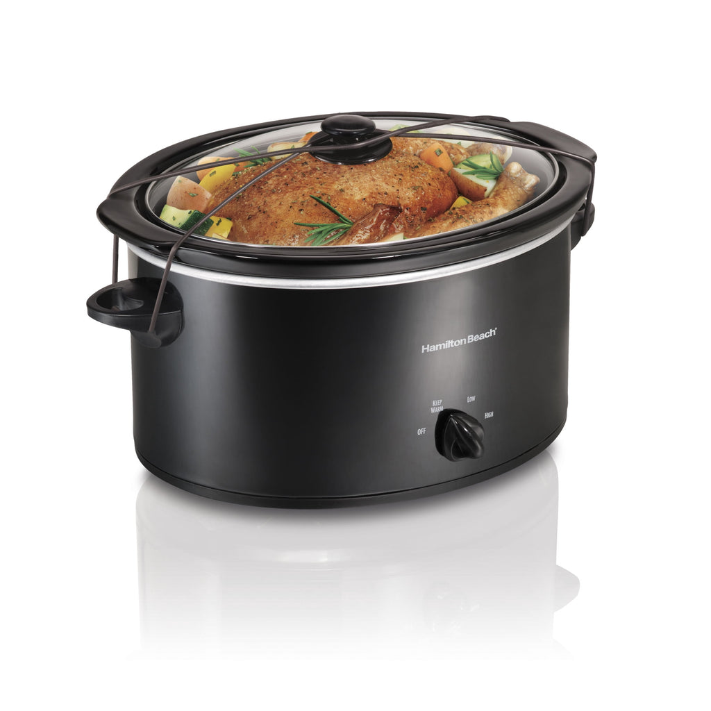 Hamilton Beach 5 Qt Slow Cooker - Stoneware Crock with Removable Pot, Black