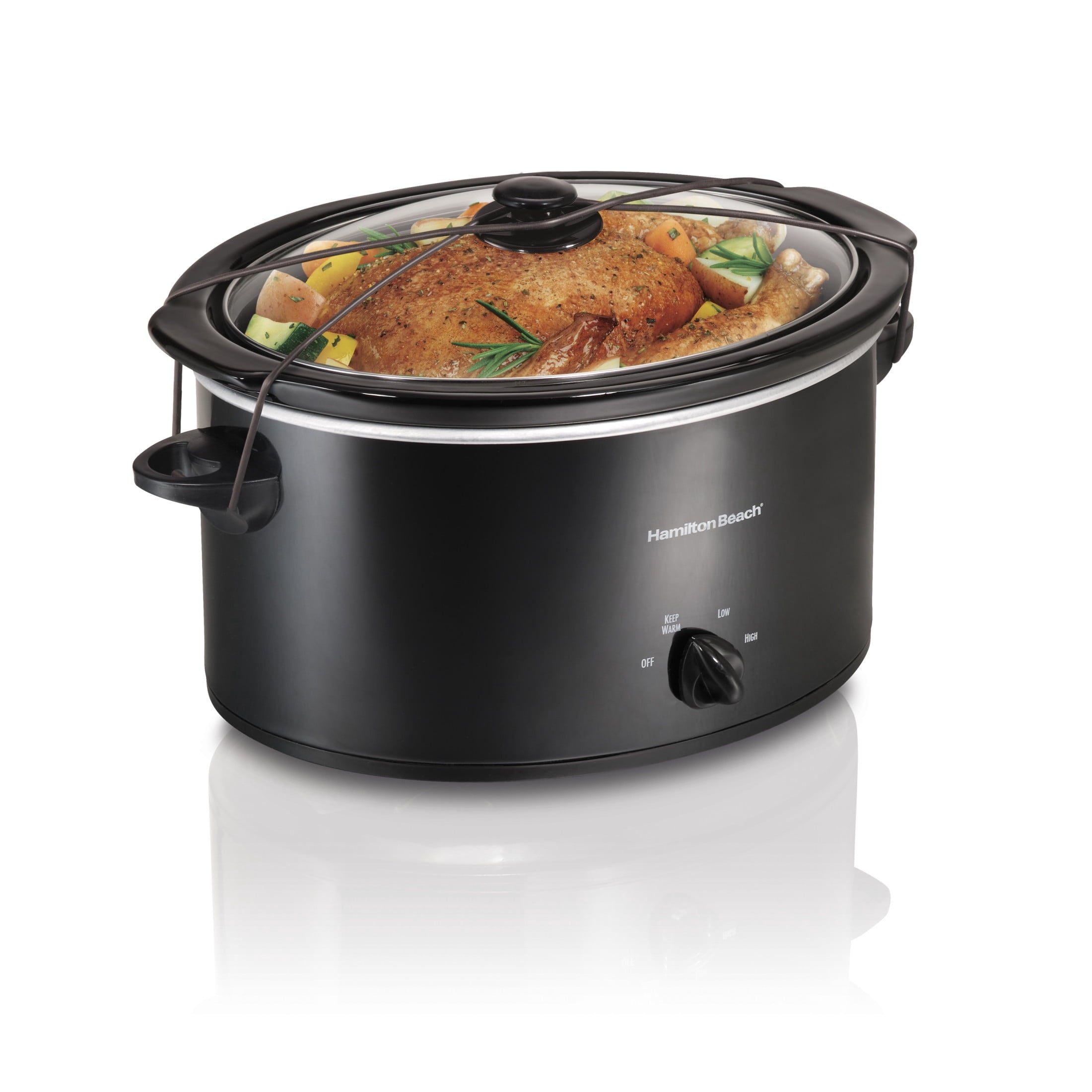 Hamilton Beach 5 Qt Slow Cooker - Stoneware Crock with Removable Pot, Black