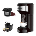 MINI Single Serve Coffee Maker - Instant Coffee Maker One Cup for K Cup & Ground Coffee, Portable Capsule Coffee Machine with 6 to 14oz Reservoir, 90 Seconds Fast Brewing and One Button Operation