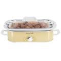 MegaChef 3.5 Quart Casserole Slow Cooker with 3 Temperature Settings (Cream)