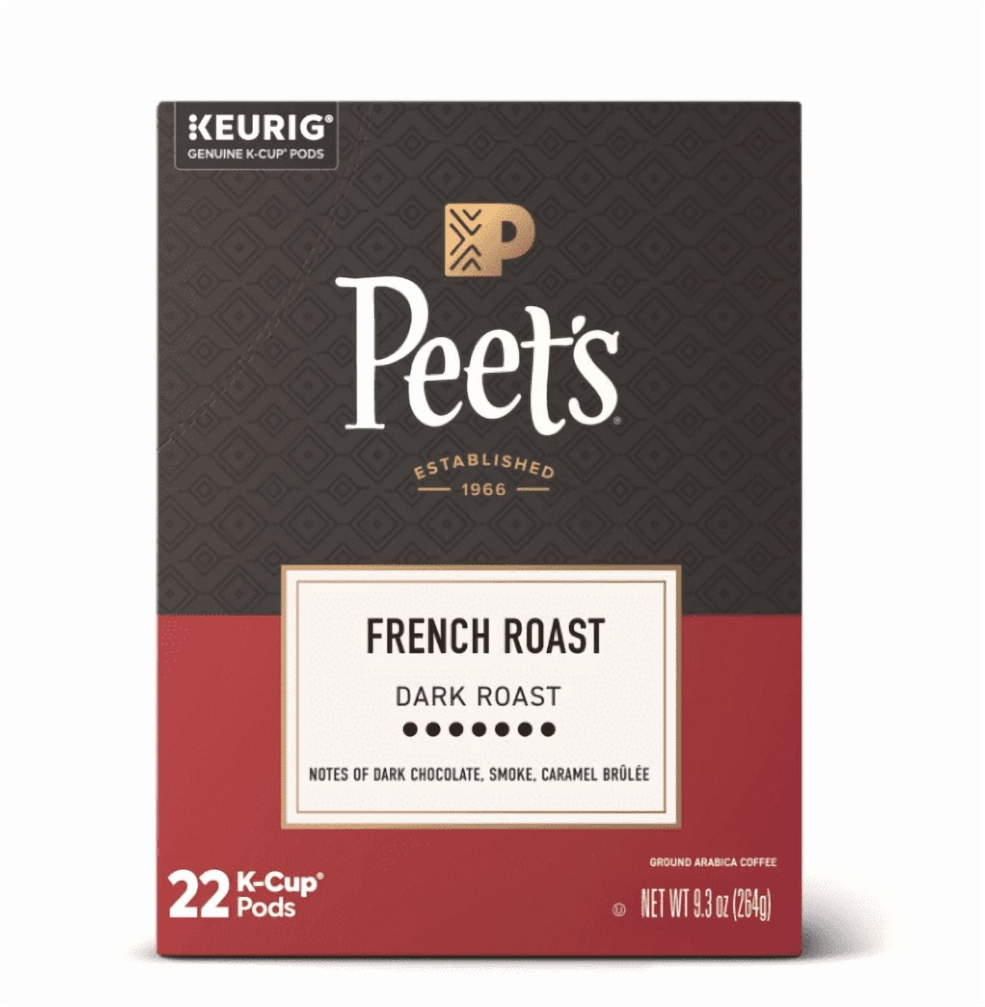 Peet's Coffee French Roast Premium Dark Roast Keurig K-Cup Coffee Pods - 22 Count
