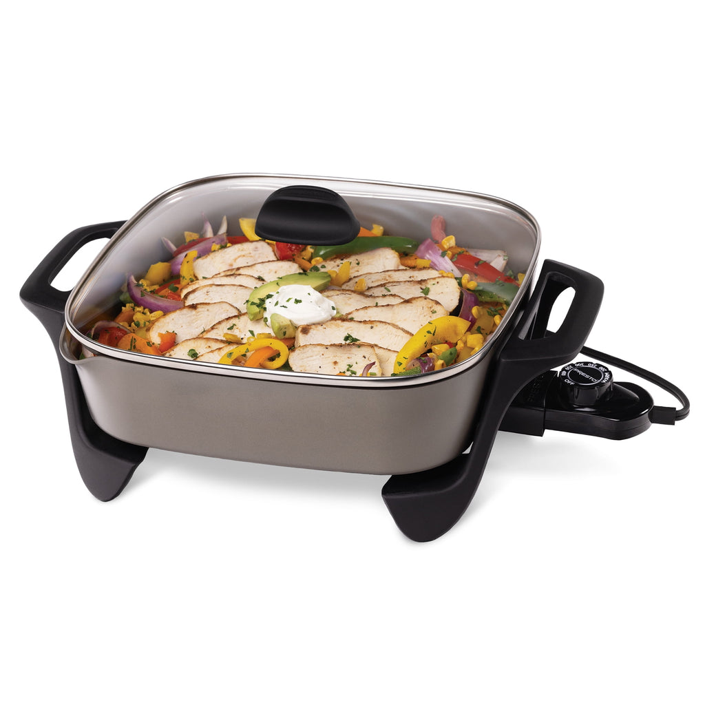 Presto 12-inch Ceramic Electric Skillet with Glass Cover
