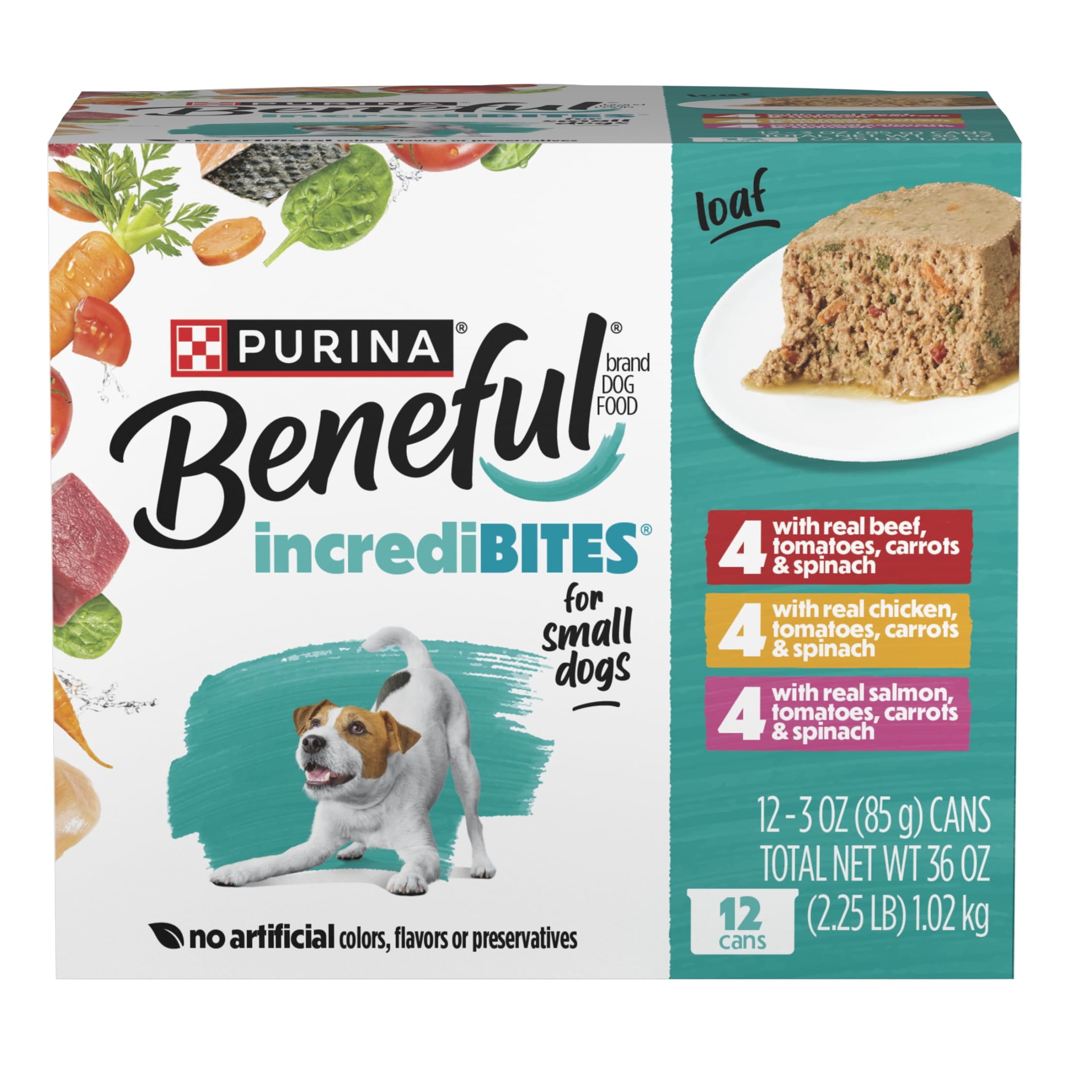 Purina Beneful Incredibites Beef - Chicken, & Salmon Flavored Small Breed Wet Dog Food Variety Pack, 3 oz.