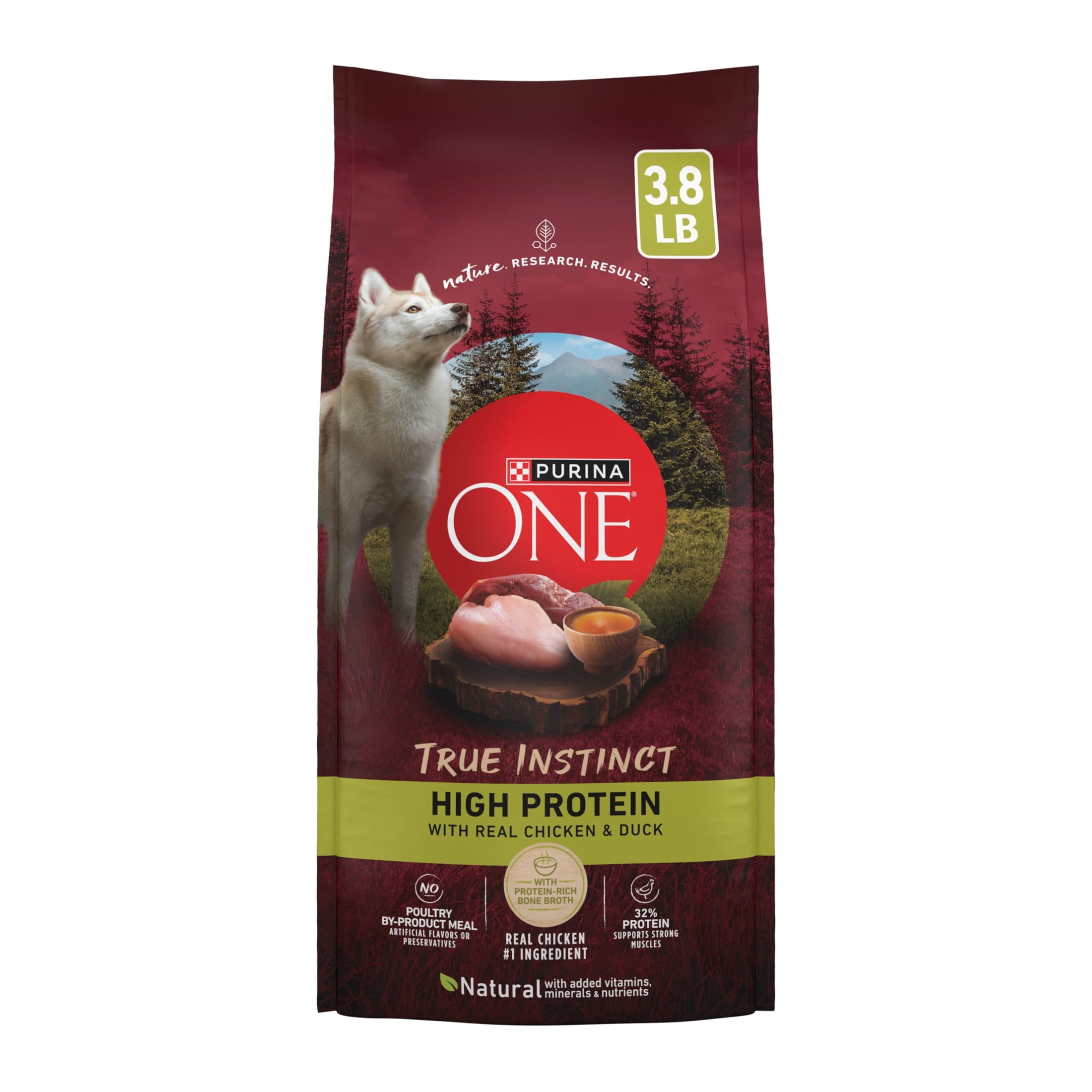 Purina ONE True Instinct High Protein Dog Food Formula with Real Chicken and Duck Natural with Added Vitamins and Minerals Dog Food - 3.8 lb.