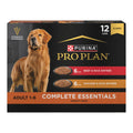 Purina Pro Plan Complete Essentials Wet Dog Food Chicken and Rice Entree and Beef and Rice Entree Variety Pack - 13 oz Cans (12 Pack)
