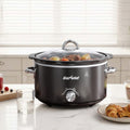 SUNVIVI Small Slow Cooker 4QT - Mini Food Warmer with 3 Heating Settings, Removable Ceramic Pot, Dishwasher Safe Glass Lid, Stainless Steel