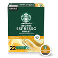 Starbucks K-Cup Coffee Pods - Starbucks Blonde Espresso Roast Hot or Iced Coffee, 22 Keurig Pods 8.9 oz
